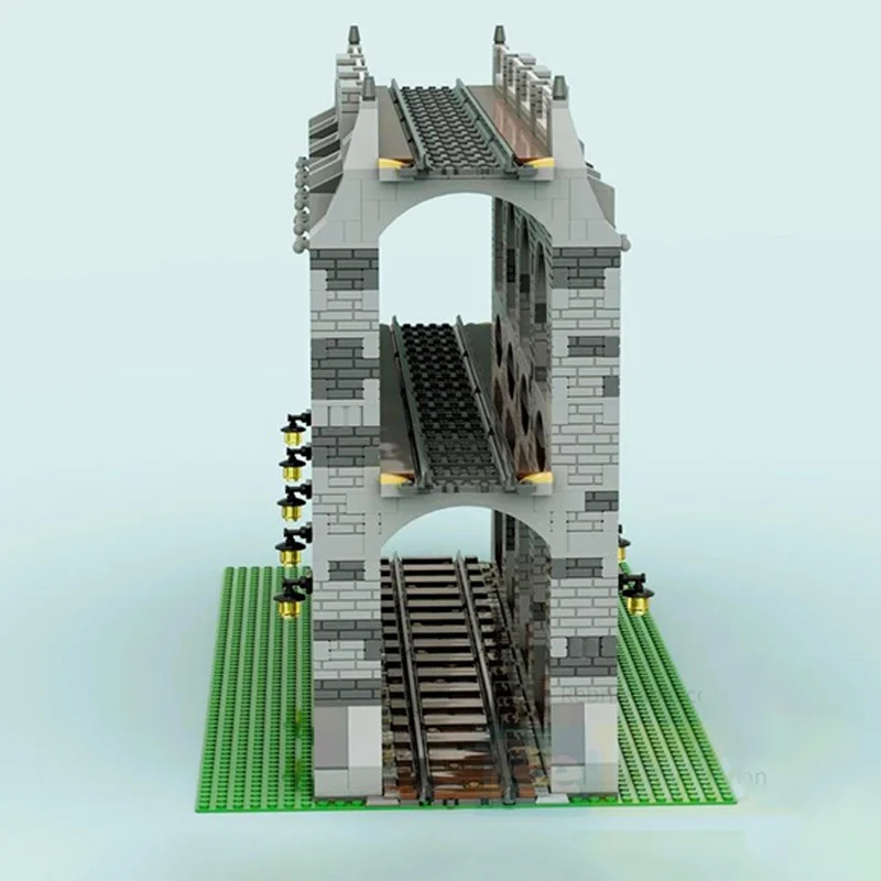 2177 pçs moc ferroviário ponte cityed modelo blocos de construção presentes natal arquitetura montar ideia brinquedo educação tijolo crianças