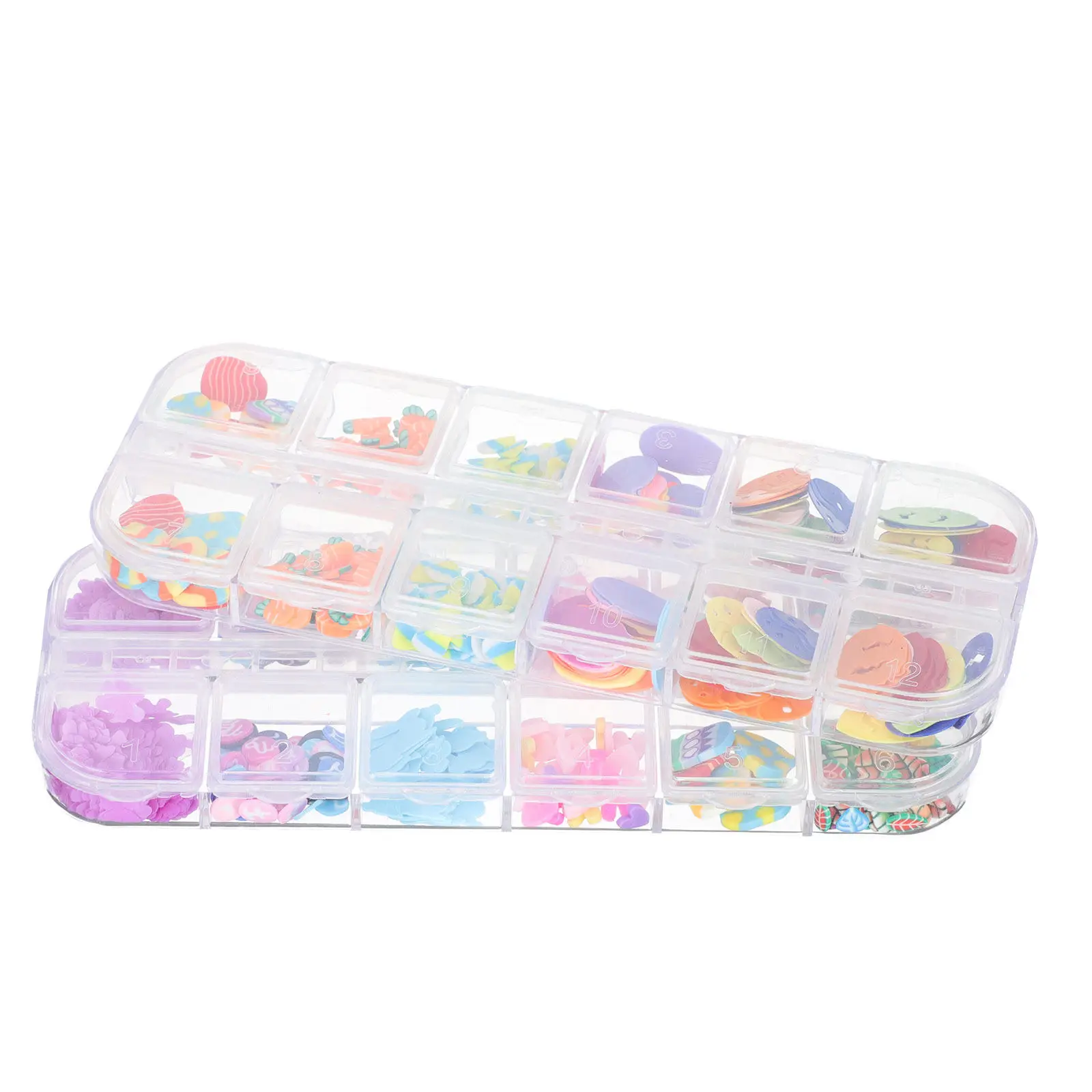 2 Boxes Easter Nail Art Decors Premium Polymer Clay Manicure Decor Props Lovely Adorable DIY Nail Ornament Salon Home Use