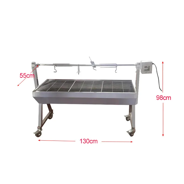 

Outdoor Cooking Whole Pig Lamb Charcoal Rotary Chicken Automatic Electric charcoal BBQ Grill Machine