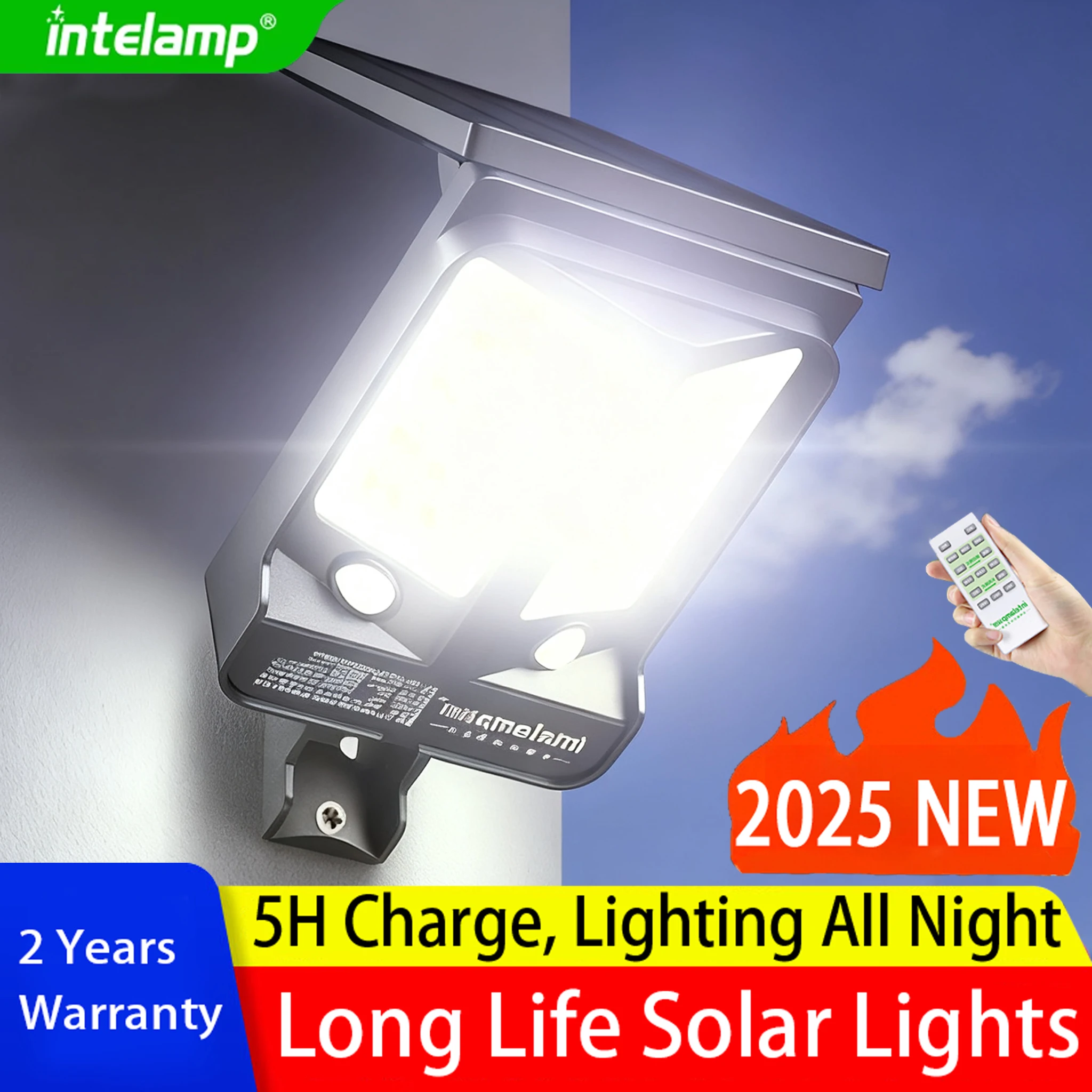 1200LM Super Powerful LED Solar Light Outdoor IP65 Motion Sensor Super Bright Outdoor Solar Wall Lamp Garden Street Spotlight