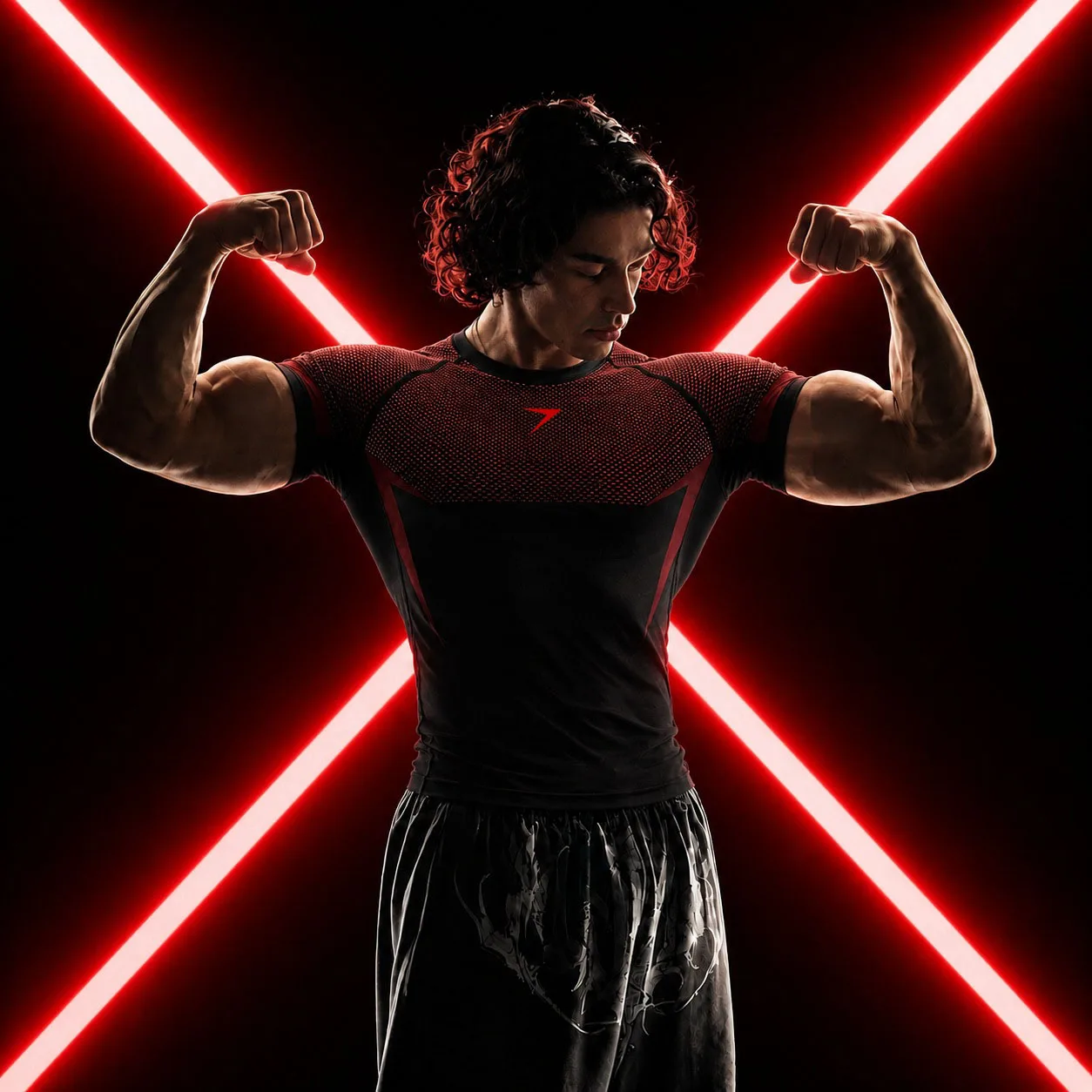 Men's Compression Short Sleeve T‑Shirt, Quick Dry Athletic Workout Tops, Breathable Gym Fitness Training Shirt for Running Sport