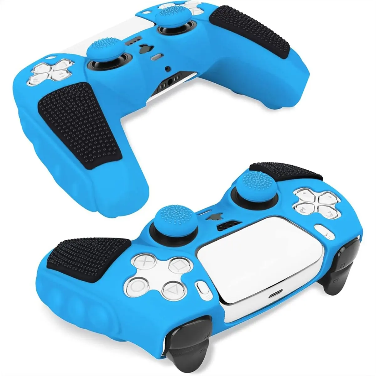 《Factory Direct》for Anti-Slip Controller Skin, Soft Studded Silicone Gel Grip Protective Cover Case2 Pack With16 Thumb Grip Caps