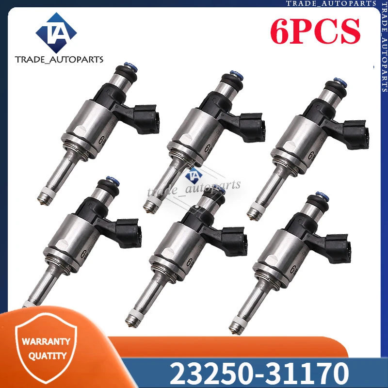 23250-31170 23209-31170-08 Fuel Injectors 6Pcs For 2018-2019 LEXUS GS350 IS350 LC500H LS500H RC300 RC350 RX350 RX450H 2325031170