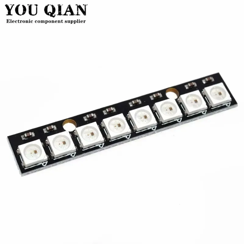 10pcs SAMIORE 8Bits 8 Channel WS2812b 5050 RGB LED Lights Built-in Full Color-Driven Development Board