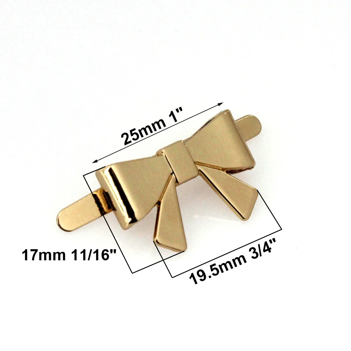 2pcs Metal Bowknot Buckle Fashion Durable Shoes Clip Clasp for DIY Handbag Bag Garments Hardware Closure Bag Parts Accessories