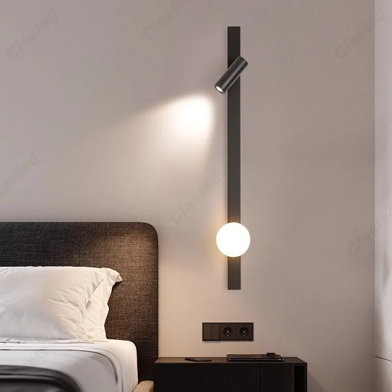 

Современный простой светодиодный настенный светильник-спот для гостиной, столовой, коридора, кабинета, спальни, прикроватного освещения для чтения