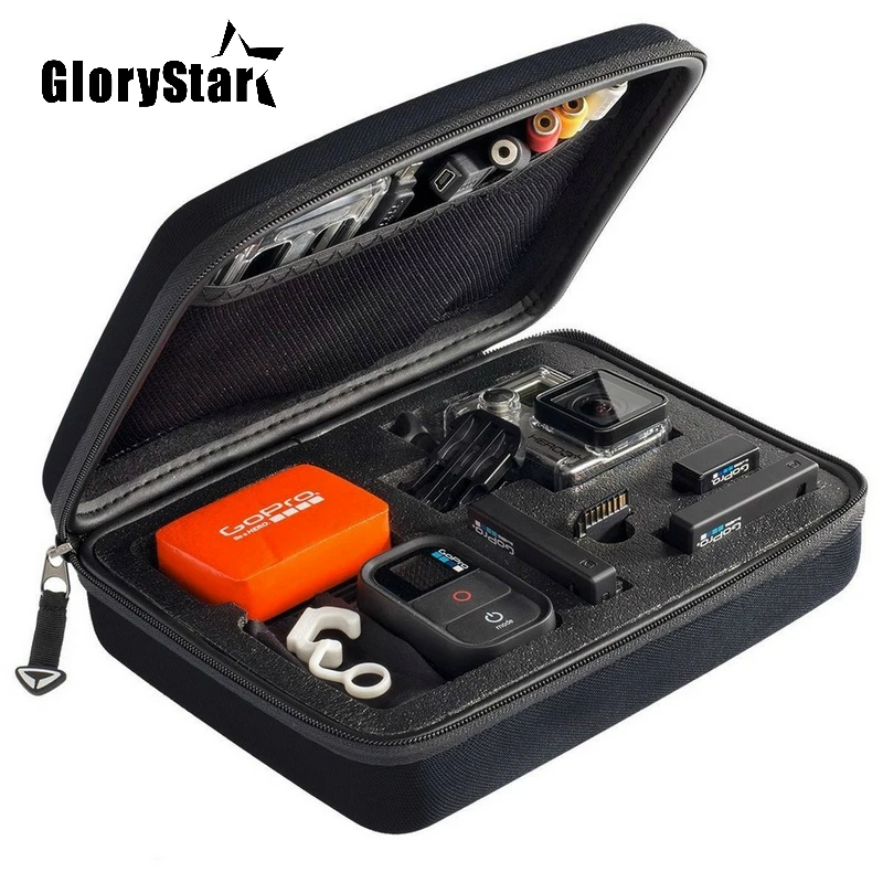 GloryStar Tragbare Medium Kamera Tasche EVA Lagerung Paket Tragbare Fall Für Go Pro Hero MAX OSMO 87654 SJCAM SJ4000 SJ5000 SJ6000