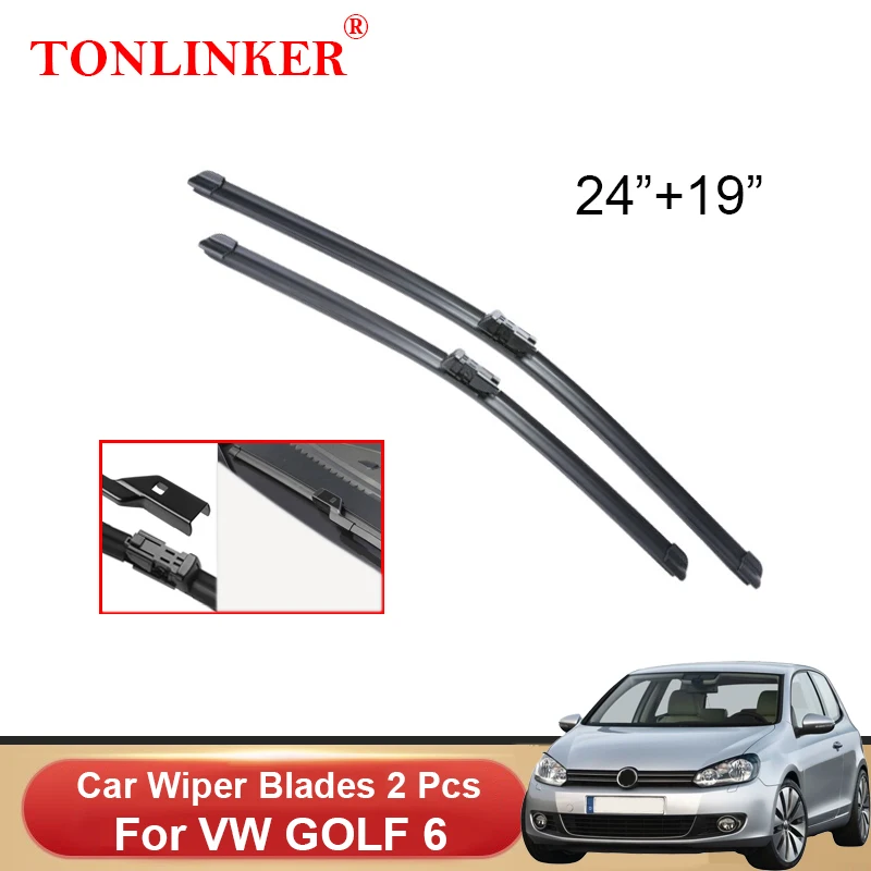 

TONLINKER Car Wiper Blades For Volkswagen VW GOLF 6 MK6 5K1 2008-2013 Car Accessories Front Windscreen Wiper Blade Brushes Goods