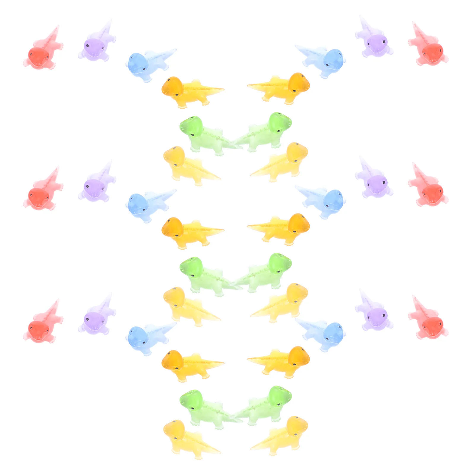 36 قطعة متوهجة في الظلام سحلية صغيرة الراتنج الحرفية ديكور خفيف الوزن لحديقة السيارة مكتب المنزل مكتب المشهد ديكو