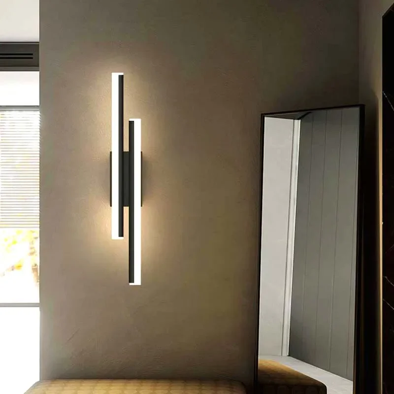 

Wall Sconce Lamp Black 12W Wall Lights Living Room Bedside Indoor Light AC 85-265v Morden Led Wall Lamp For Bedroom