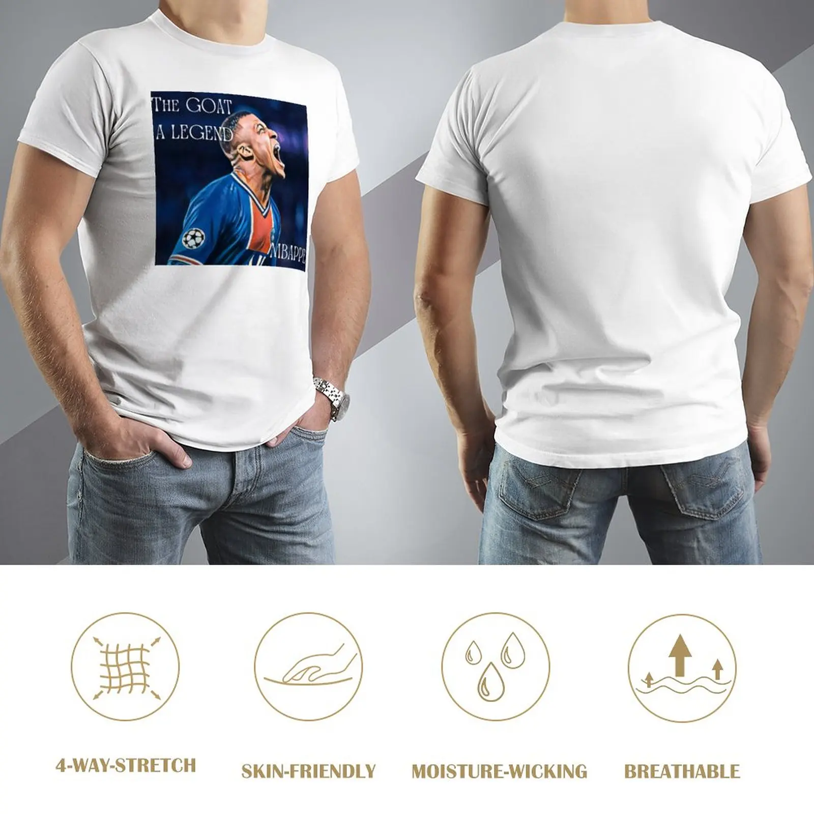 Camiseta de equipo de fútbol de Mbappe y Kylian Mbappé, camiseta de fútbol 41 de Francia, gráfico de alta calidad, ocio de campaña genial, talla de EE. UU.