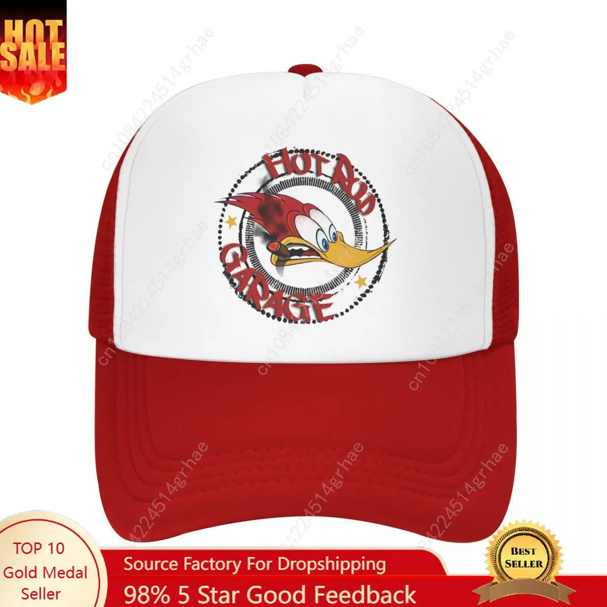 

Woodys Hot Rod Garage Mesh Baseball Cap Adult Sport Sun Hat Mr.Horsepower Car Racing Dad Hat Adjustable Snapback Cap Trucker Cap