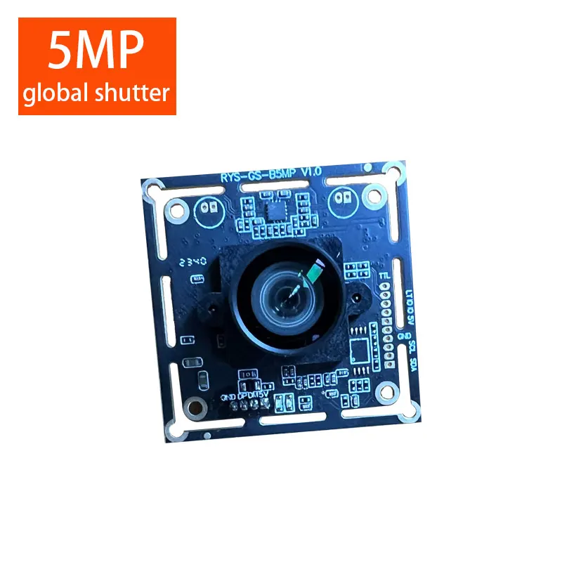 5MP カラーグローバルシャッター USB カメラモジュール 60fps 75 度広角ミニウェブカメラサポート外部トリガー産業用カメラ
