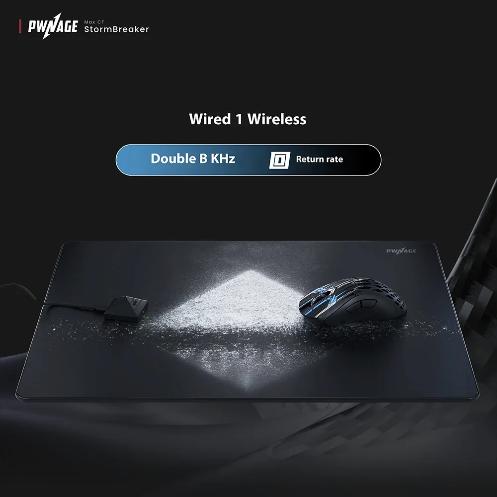 

Мышь Pwnage StormBreaker MAX CF из углеродного волокна, двухрежимная беспроводная игровая мышь PAW3950, 8000 Гц, легкая мышь, аксессуары для ПК