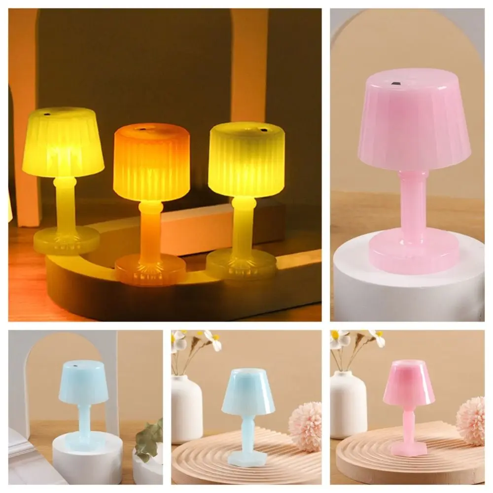 Mini Atmosphere Light Macaron Night Light Girl Heart LED Romantic Table Light Candy Color Small Desk Lamp Desktop Decoration