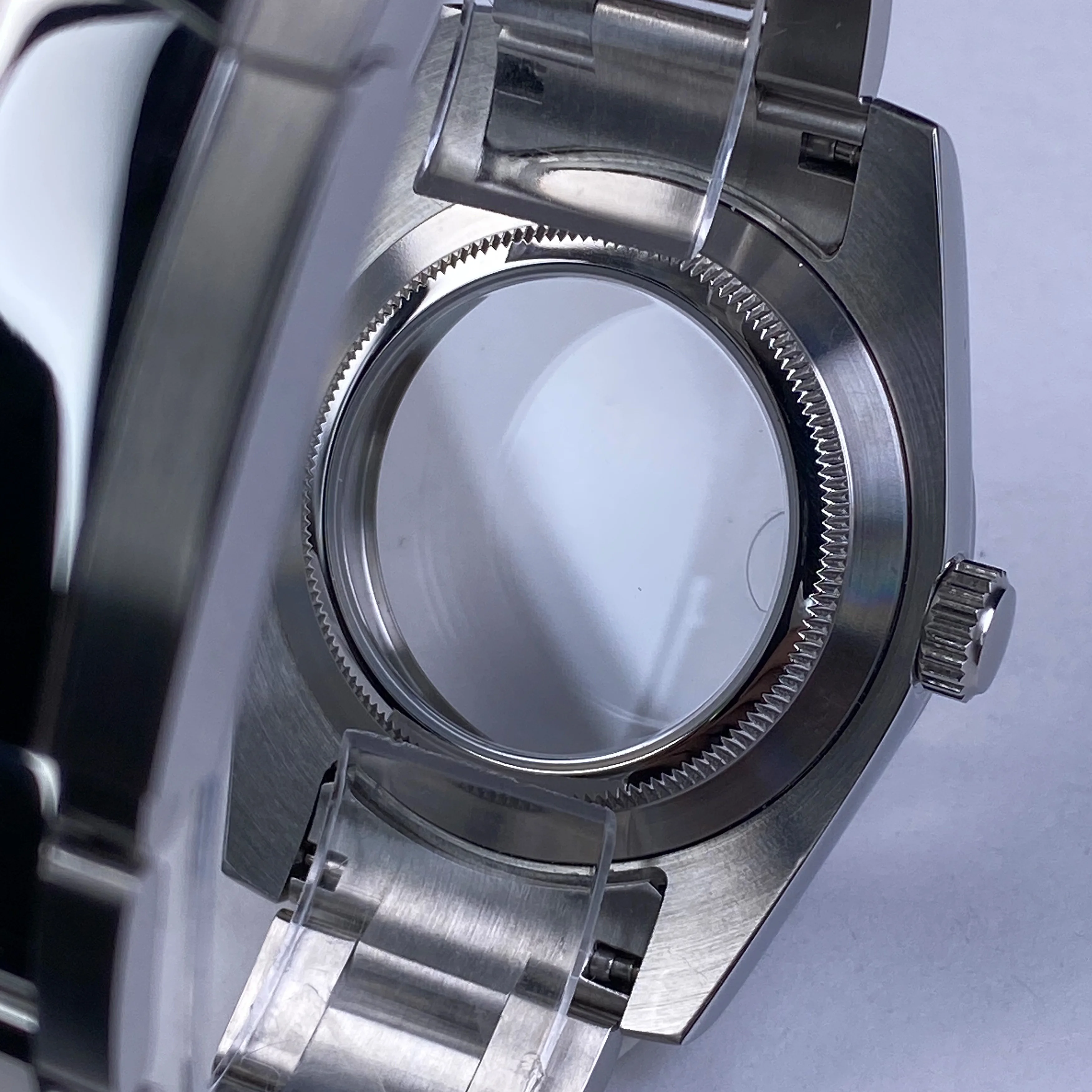 NH35 Watch Case 36/39mm silvery Jubilee Bracelet Sapphire Crystal 28.5mm Dial - Compatible Fit NH36/NH35 Movement Accessories