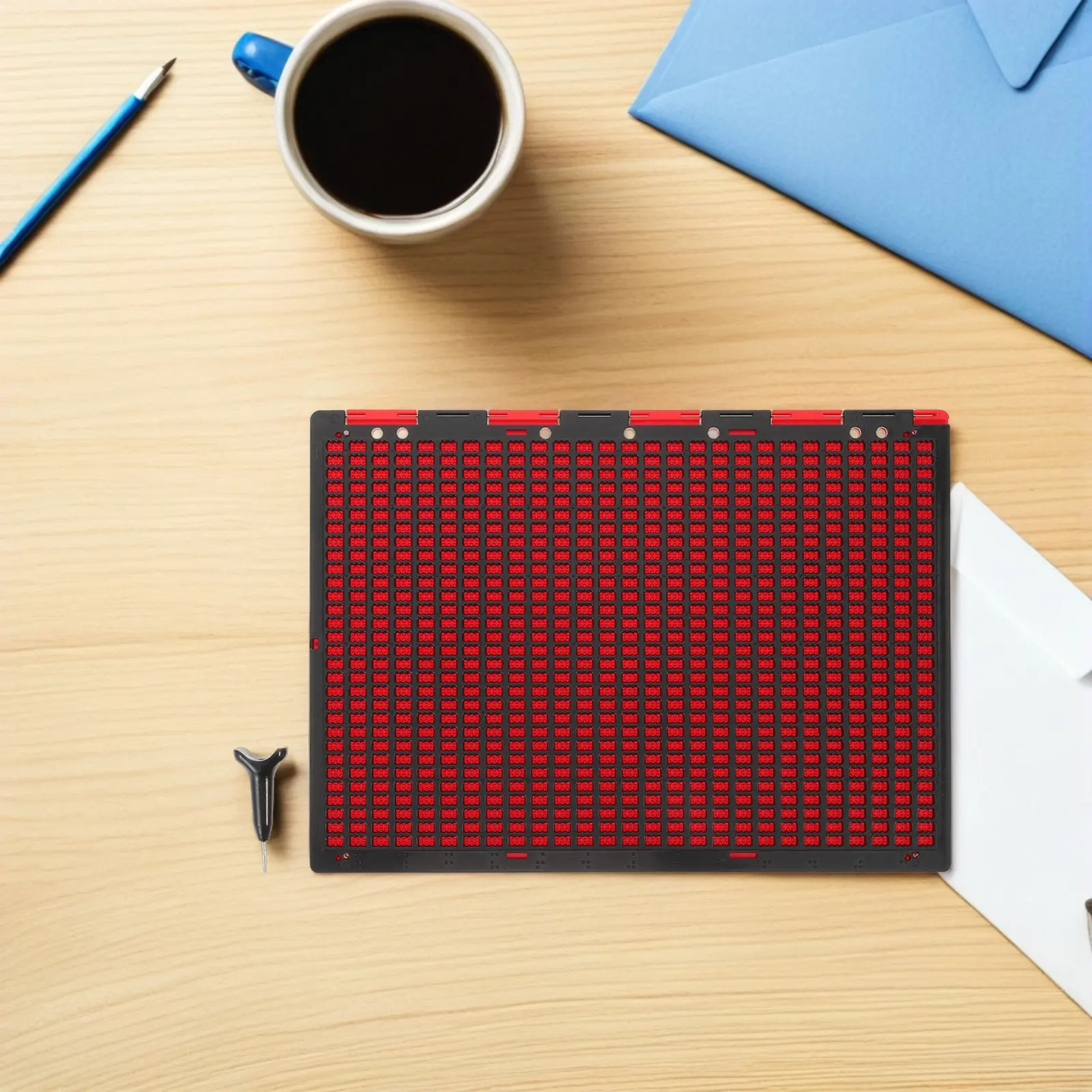 

Набор для письма по Брайлю: доска на 27 строк, 30 ячеек, премиум-пластик, портативный блокнот для слепых, для обучения и помощи в обучении