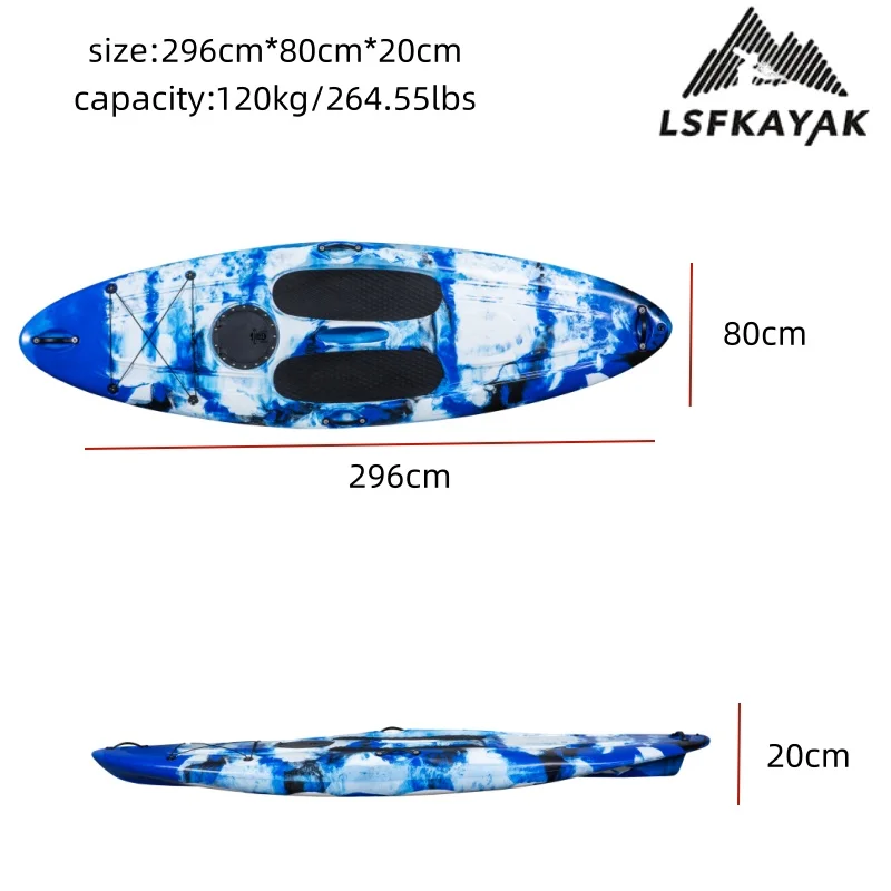 China Factory Sell SUP 2.96M Stand-Up Paddleboard Kayak For One Person Use In Lake And River
