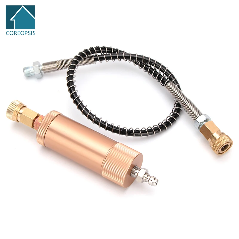 M10x1 Pump Filter with Nylon Hose and Quick Disconnect 40Mpa Air Filtering Water-Oil Separator Air Compressor Filtering Element