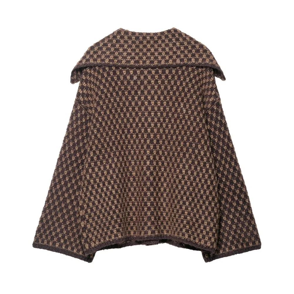 UNIZERA 2025 nové dámské oblečení ležérní, elegantní, módní, evropský a americký styl designu OVERSIZE pletená bunda - náhled 2