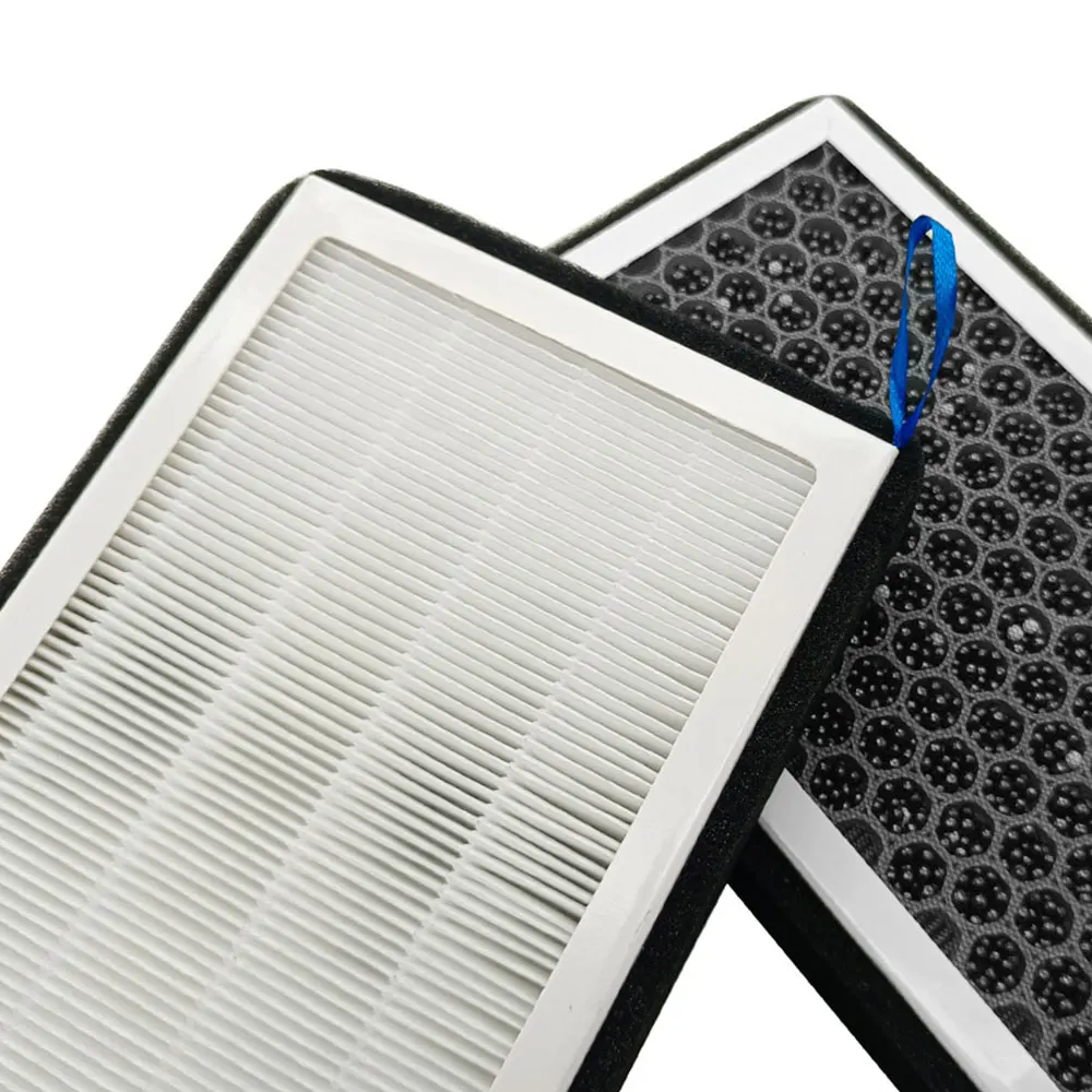 

2pcs HEPA Activated Carbon Air Filter Air Conditioner Filter Element Replacement for Tesla Model 3 2017-2022/ Model Y 2021-2022