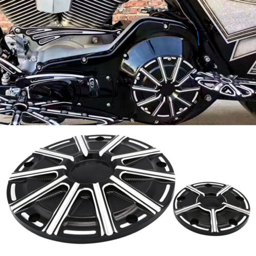 

Black Derby Timing Timer Cover Motorcycle 5 holes Engine Cover For Harley Touring Road King Electra Glide Street Glide Softail