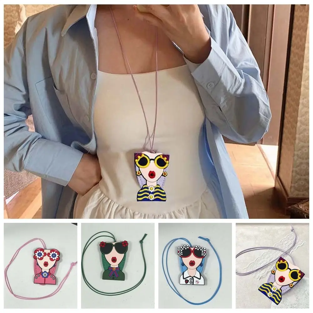 

Защита от потери подвесных очков на шею, зажим для очков с вышивкой, кожаное ожерелье для хранения солнцезащитных очков с защитой от брызг воды, легкий вес