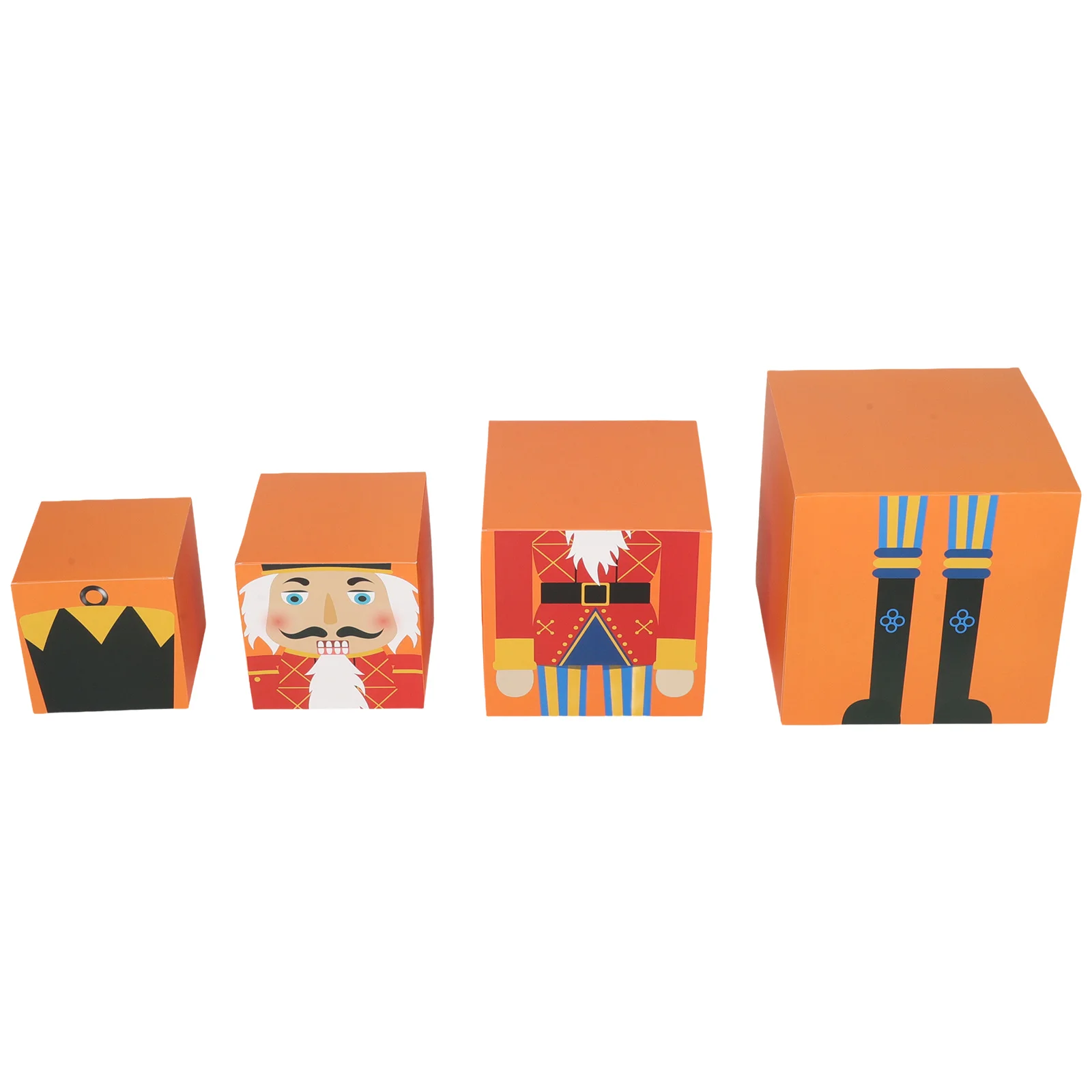 

1Set Nutcracker Stackable Christmas Boxes Decorative Nesting Present Storage Holiday Party Display Boxes Stackable Present Box