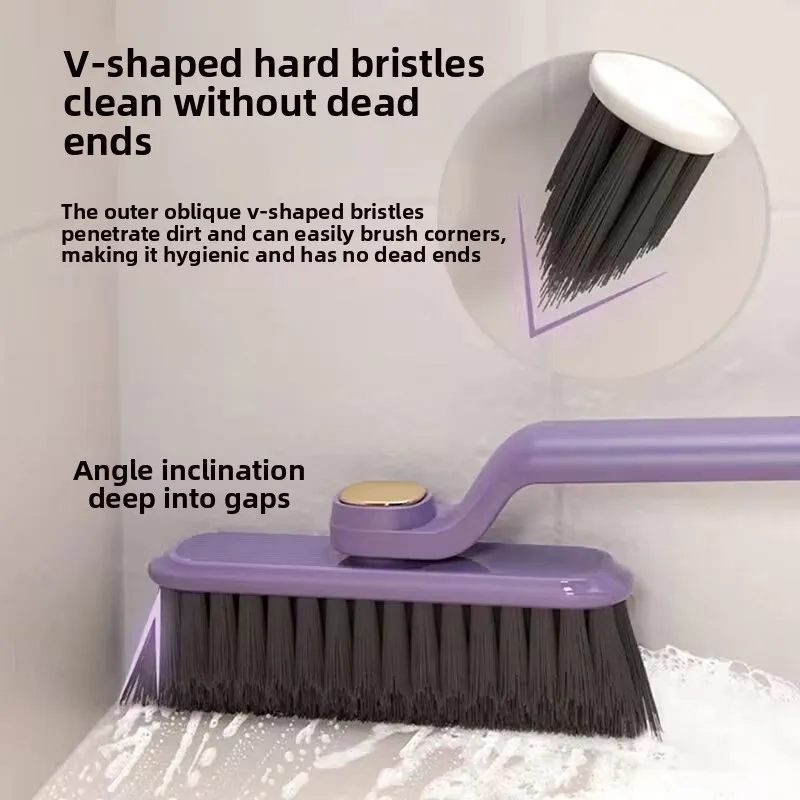 Multifunctional Board Gap Brush Can Rotate 360 ° Toilet Brush Floor Bathroom Special Cleaning Long Handle Brush