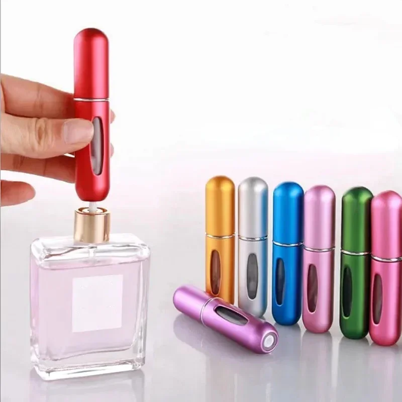 New 5ml Perfume Refill Bottle Portable Mini Refillable Spray Jar Scent Pump Empty Cosmetic Containers Atomizer for Travel Tools