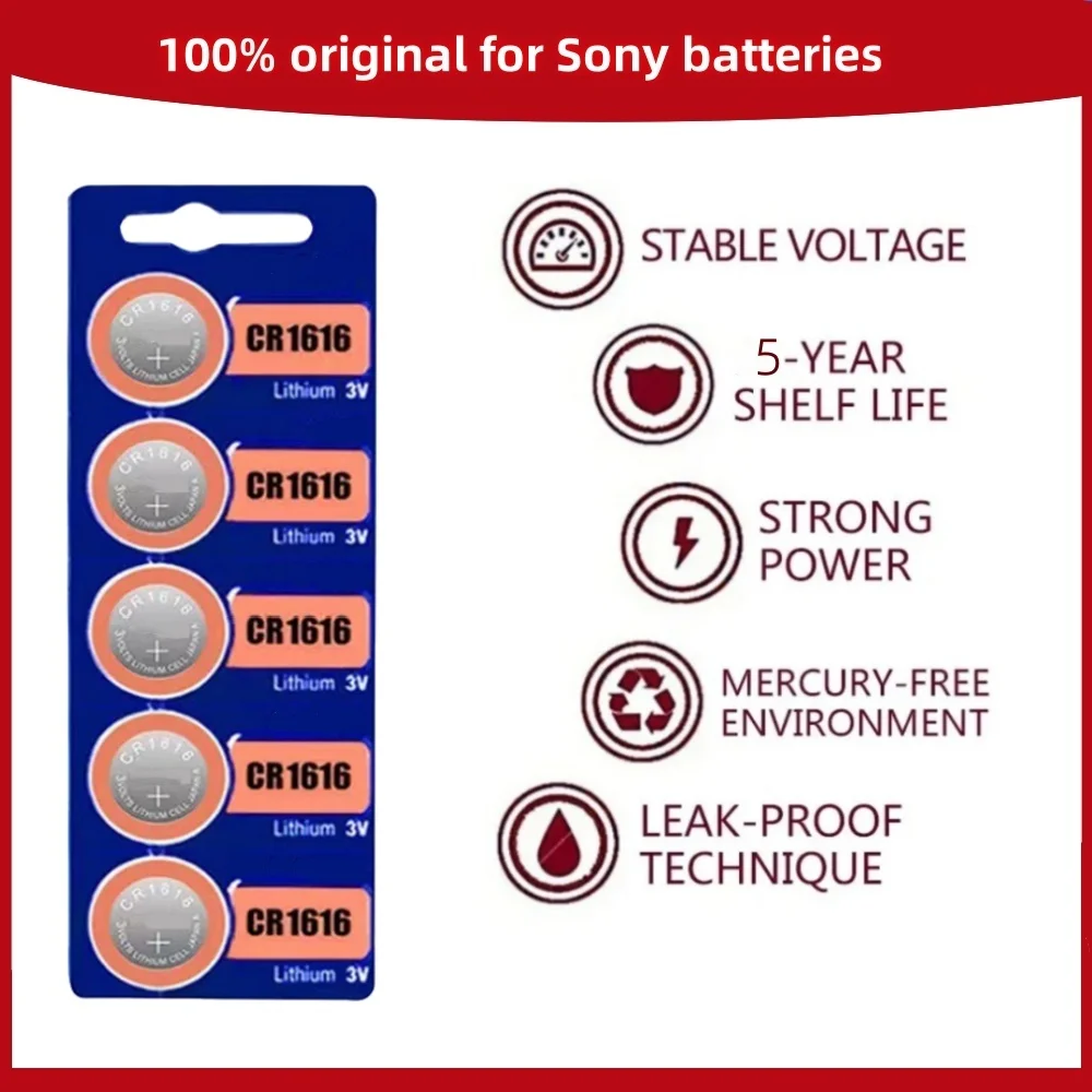 Original For SONY CR1616 Coin Cells Batteries CR 1616 DL1616 BR1616 5021LC LM1616 Lithium Battery For Watch Remote Control