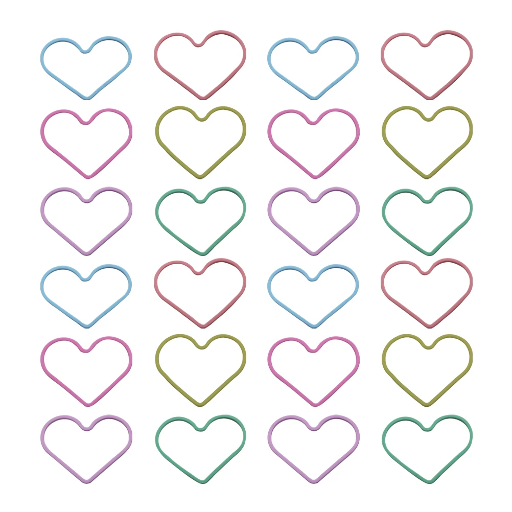 

24 Pcs Gift Creative Silicone Party Supplies Favors Heart Shaped Wristbands