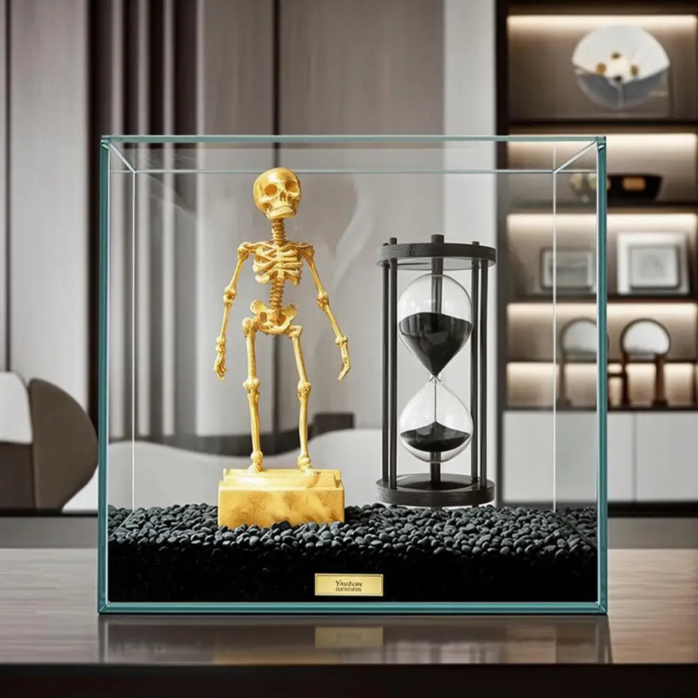 Bubble Driven Skeleton Tank Accessory Halloween Skeleton Fish Tank Ornament 3d Printed Dancing Skull Aquarium Decor Air for Fish