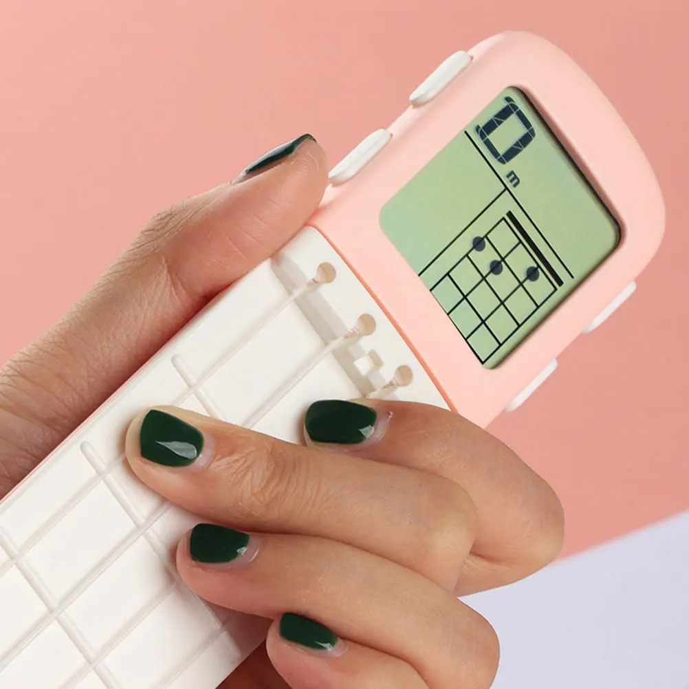 

Portable Ukulele Chord Practice Tool Abs Material Display Screen Aid for