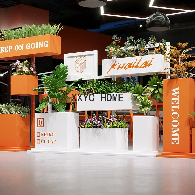 Internet Celebrity Ins Industrial Style Coffee Shop Restaurant Partition Fence Outdoor Flower Stand Planter