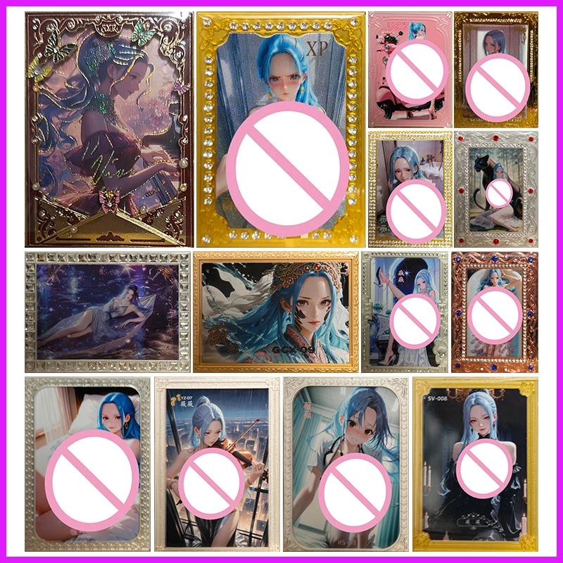 أنيمي قطعة واحدة نادرة SXR XP LR KMR GCX EYH BZ YZ HS SV بطاقة معدنية قابلة للجمع Nefertari D Vivi لعب للأولاد هدية عيد ميلاد #1
