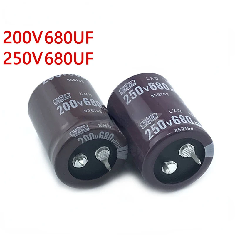 (1PCS) 250V 680µF Capacitor 680µF 200V 22X35/40/45/50 25X30/35 30X30mm Aluminum Electrolytic Capacitor NIPPON Capacitores
