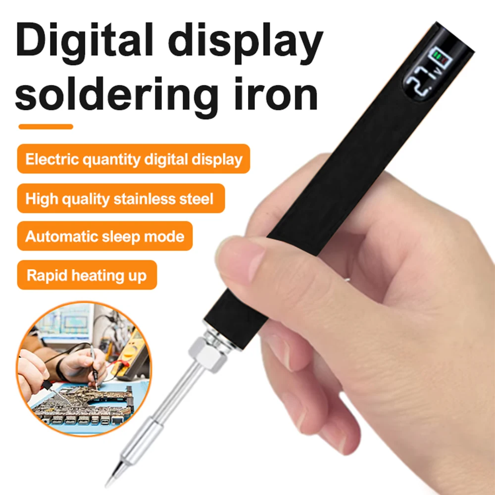 Wireless Charging Electric Soldering Iron Solder Adjustable Voltage & Portable Design 5V8W Fast Charging Repair Welding Tools