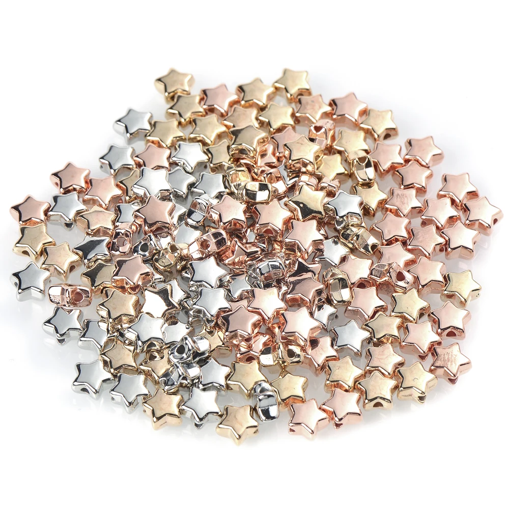iYOE 100pcs Mix Plastic CCB Beads Tube Star Heart Spacer Beads for Jewelry Making Bracelet Necklace DIY Findings Supplies