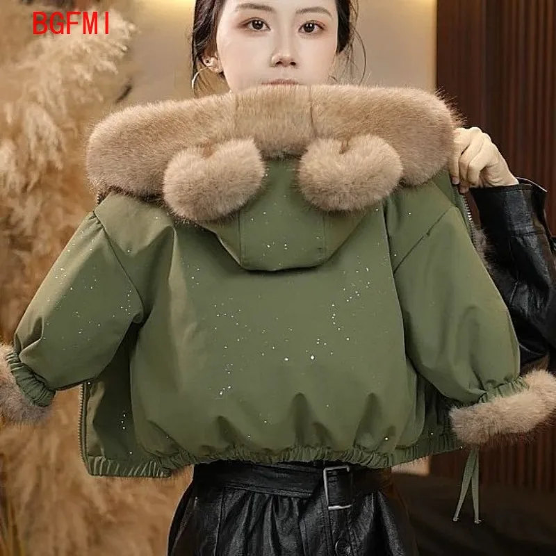 Mädchen-Wintermantel mit dickem Samt und Kunstfellbesatz, Neu 2026, Jungen-Winterparka mit Reißverschluss, warme Kapuzenjacke für Babys und Jungen, 2-10 Jahre