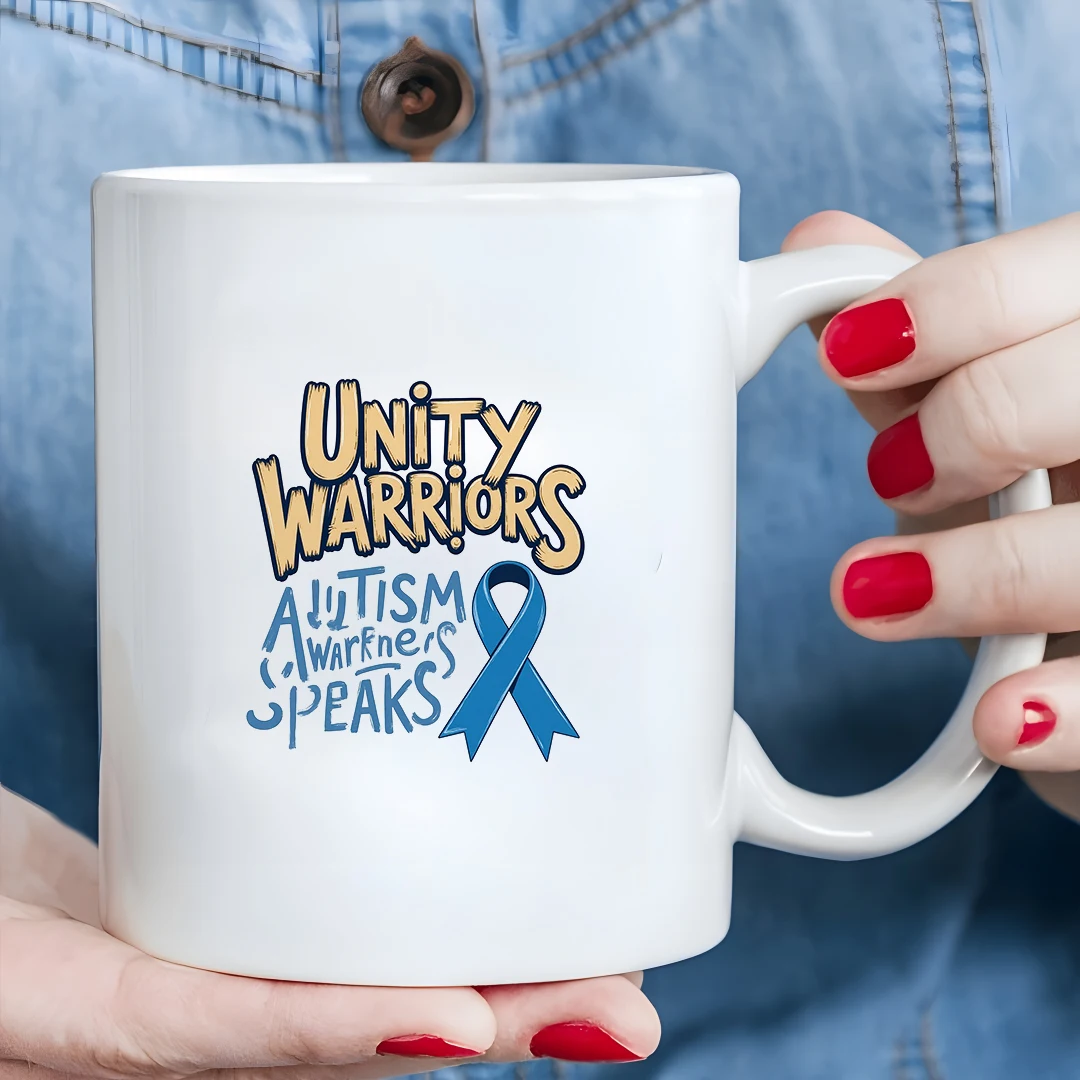 

11oz Cup + Unity Warriors + Autism Awareness Children's Cup - Christmas Family Office Gift