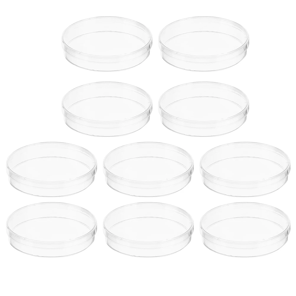 

10 Pcs Plant Culture Plate Tissue Dish Petri Experiments Dishes Lids Transparent Supplies