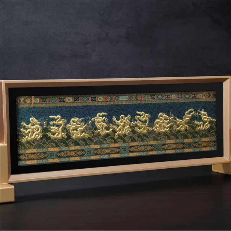 

Dragon Wall 3D Dragon Ornament Alloy Gold-Plated Ornament Craft Live Streaming and New Media Sales