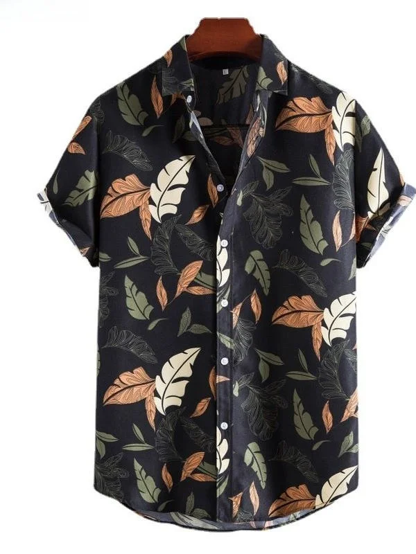 

Faionable Loose Large Lapel Men's irt Sli Casual Long Sve Mid-Year Season All-Match Comfortable Fit M Model