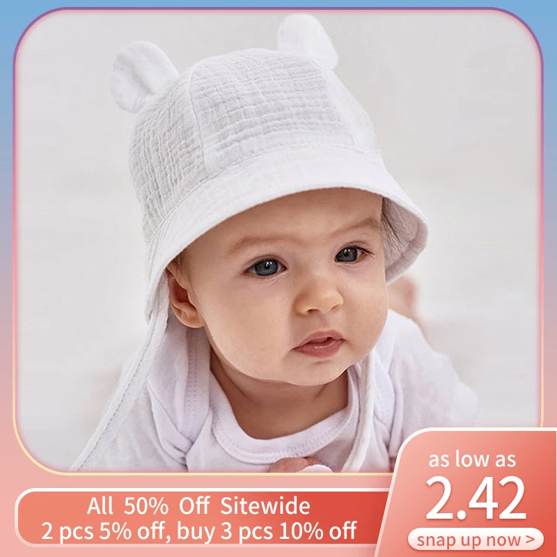 

Soft Cotton Baby Basin Cap Girls Boys Summer Thin Bucket Hat Soild Color Infant Fisherman Hats Kids Visors Photography Props 모자
