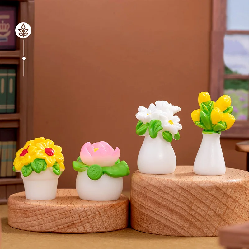 Micro Landscape Creative Model Simulation Plant Cute Flower Bonsai Gardening DIY Handicraft Landscape Ornament Accessories