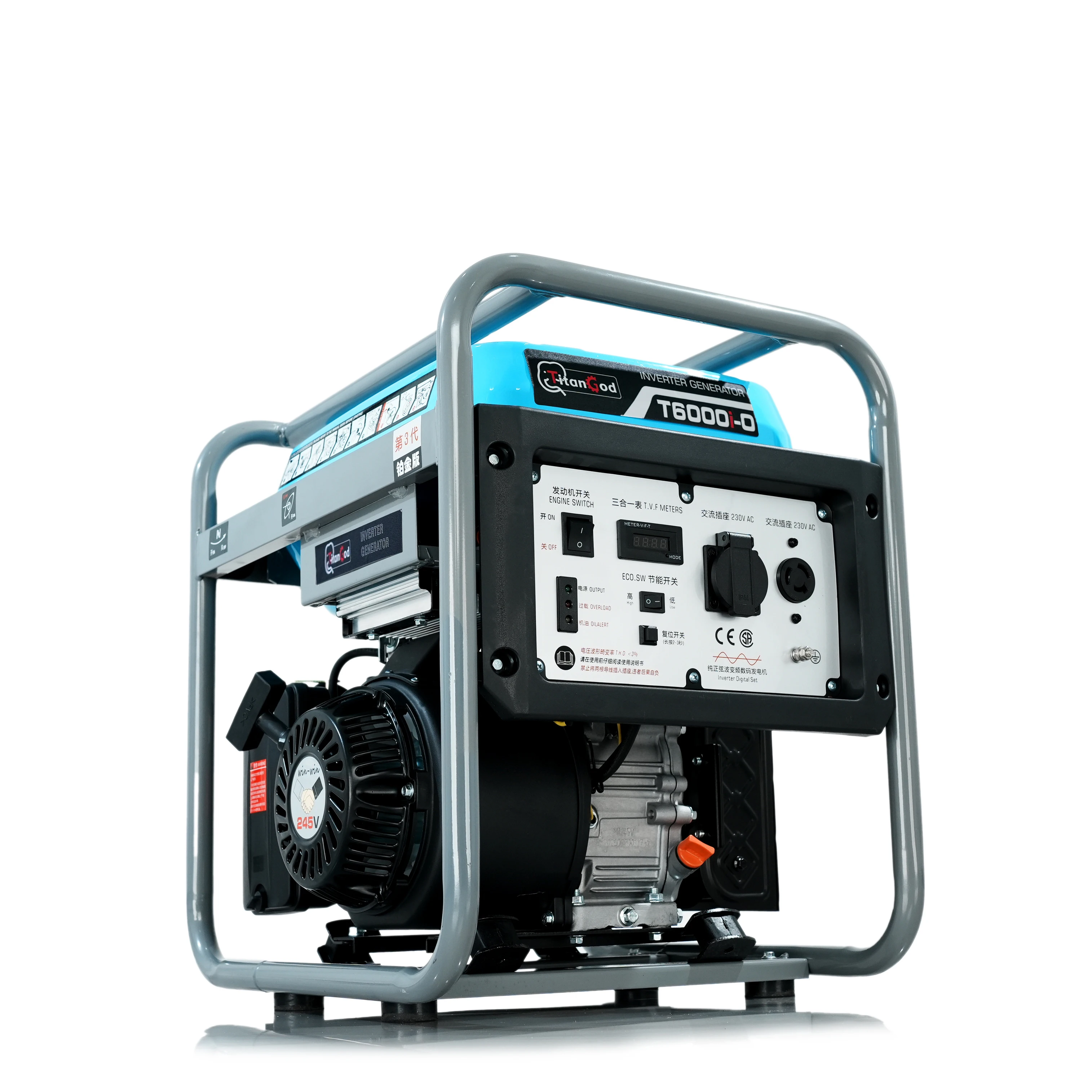 

Portable Power Inverter Generator Remote Start for Camping 110v 220v DC Air-Cooled 4-Stroke Engine 50Hz Outdoor Adventures