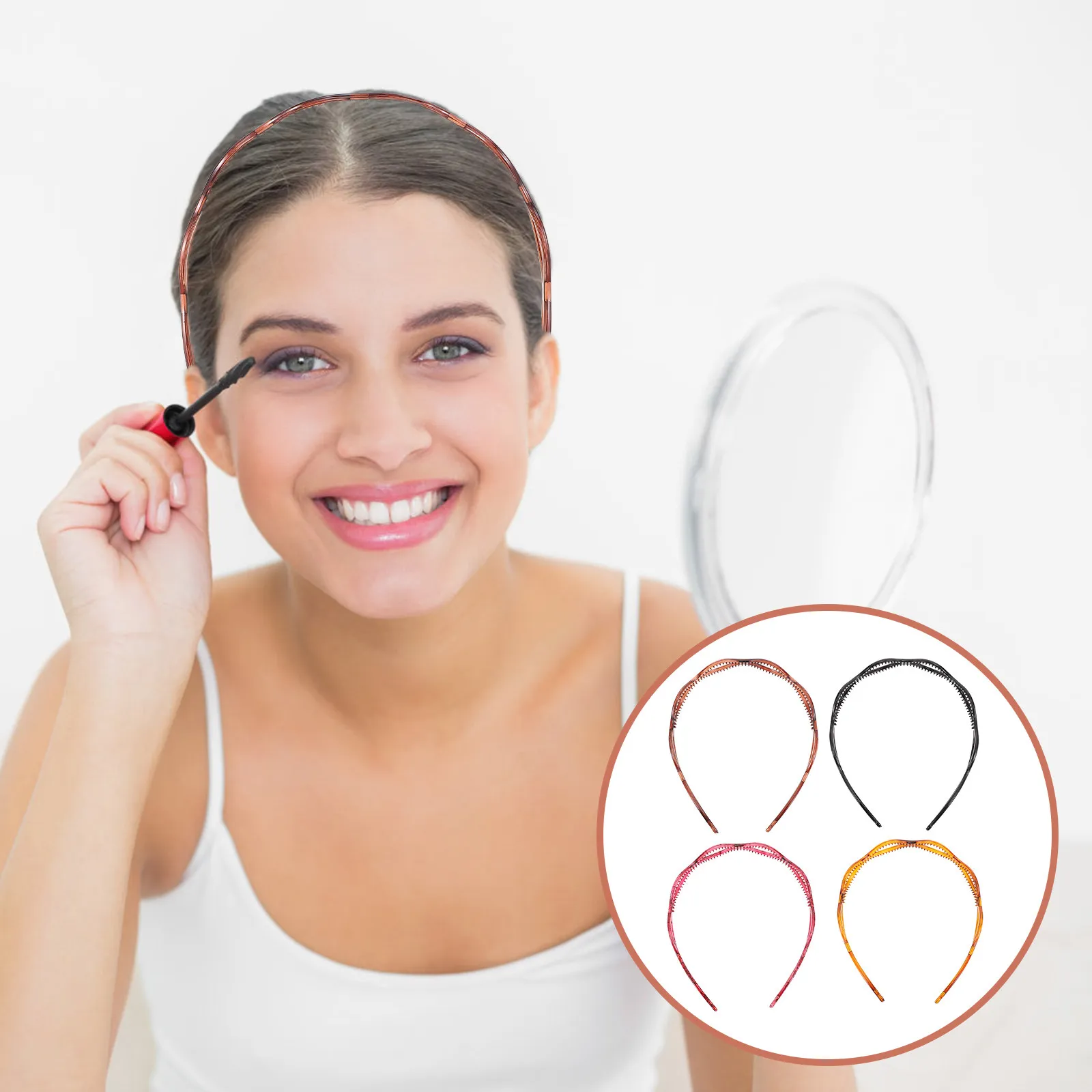 

Набор из 4 шт. ажурных женских ободков для волос: стильные, легкие, для повседневного использования, тренировок и вечеринок, аксессуар для фиксации прически