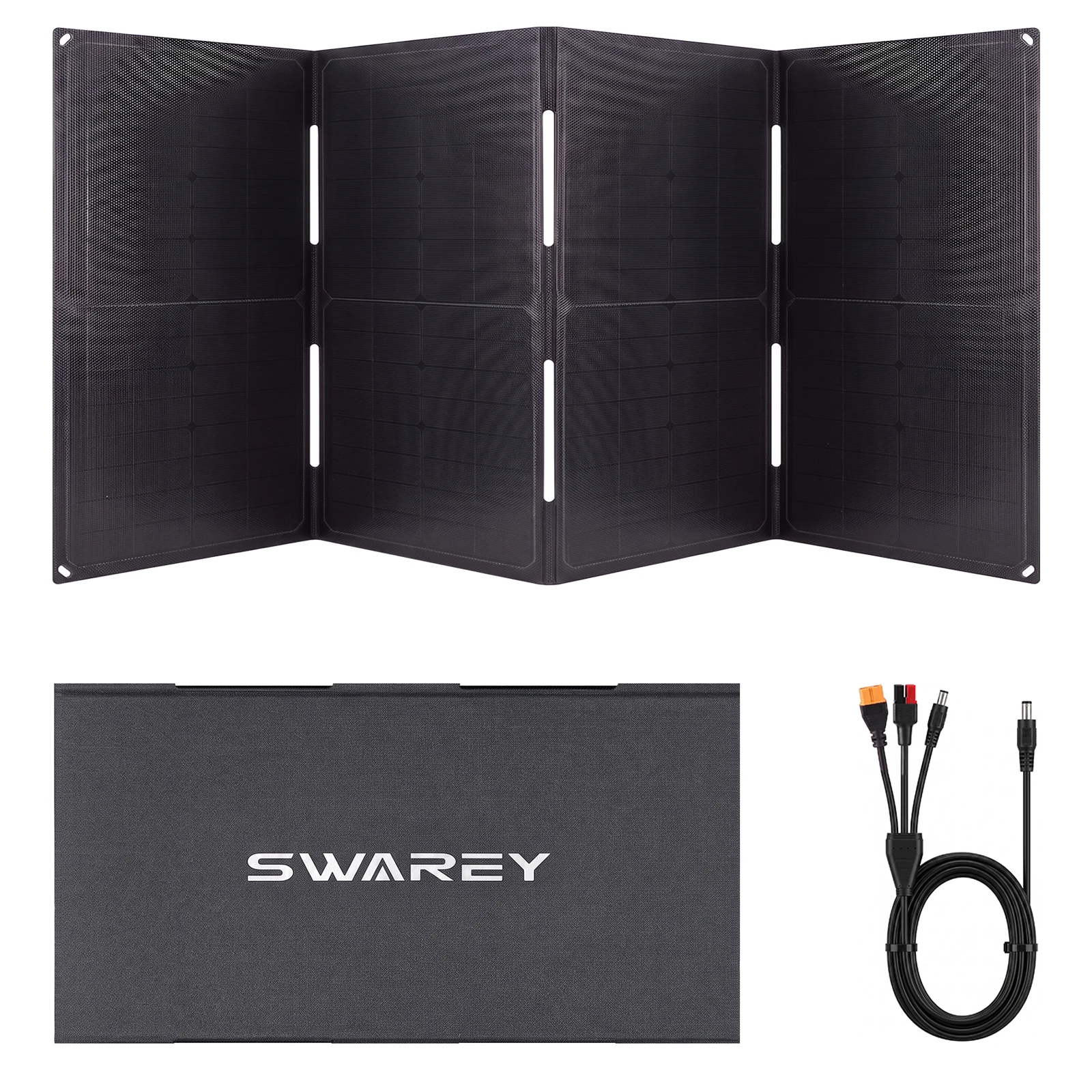 60W opvouwbaar zonnepaneel PD30W USB-C USB-A DC-uitgang