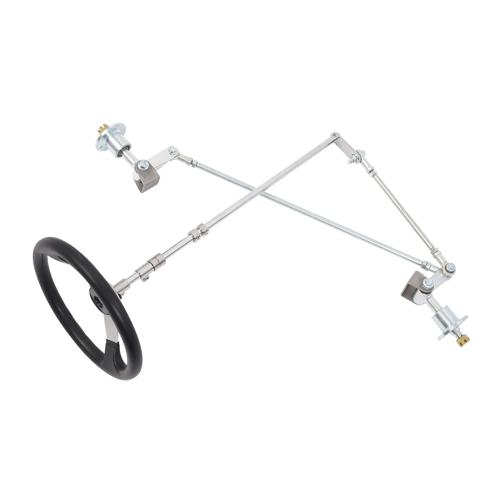 Go Kart Front Steering Gear Rack Tie Rod Ball Joint Front Steering Modification Kit for 168cc UTV ATV